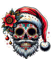 Santa Sugar Skull Mexican Calavera Christmas Women's V-Neck T-Shirt