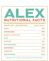 Alex Nutrition Facts Funny Personalized Name T-Shirt