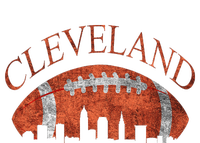 Vintage Downtown Cleveland Ohio Skyline Football Gift T-Shirt