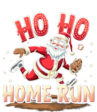 Baseball Christmas Ho Ho Home Run Santa Playing Baseball Gift V-Neck T-Shirt