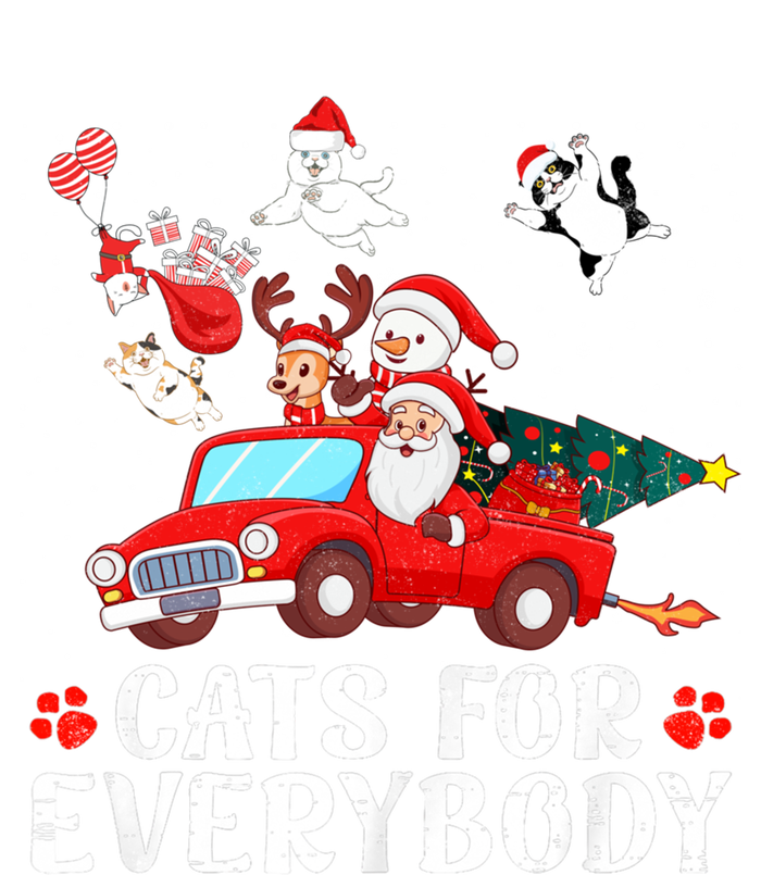 Cats For Everybody Christmas Cat Funny Xmas Santa Gift Tank Top