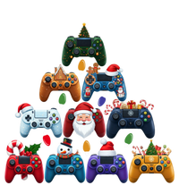 Christmas Gaming Controllers Xmas Tree Gamer Gift Coaster