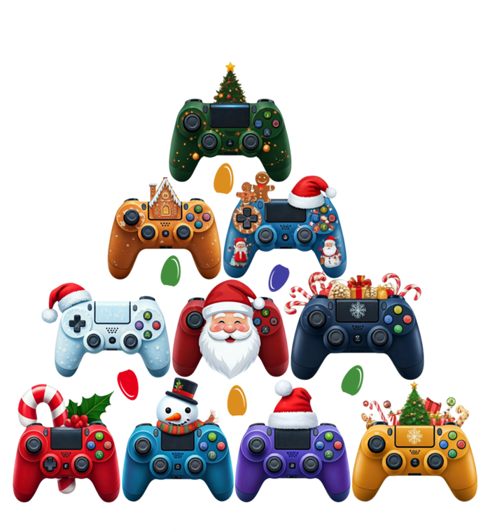 Christmas Gaming Controllers Xmas Tree Gamer Gift Coaster