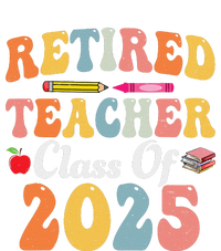 Retired Teacher Class Of 2025 Retro Groovy Teacher T-Shirt