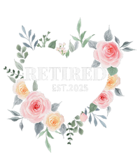 Women Retired 2025 Floral With Flowers For Grandma In Retirement T-Shirt