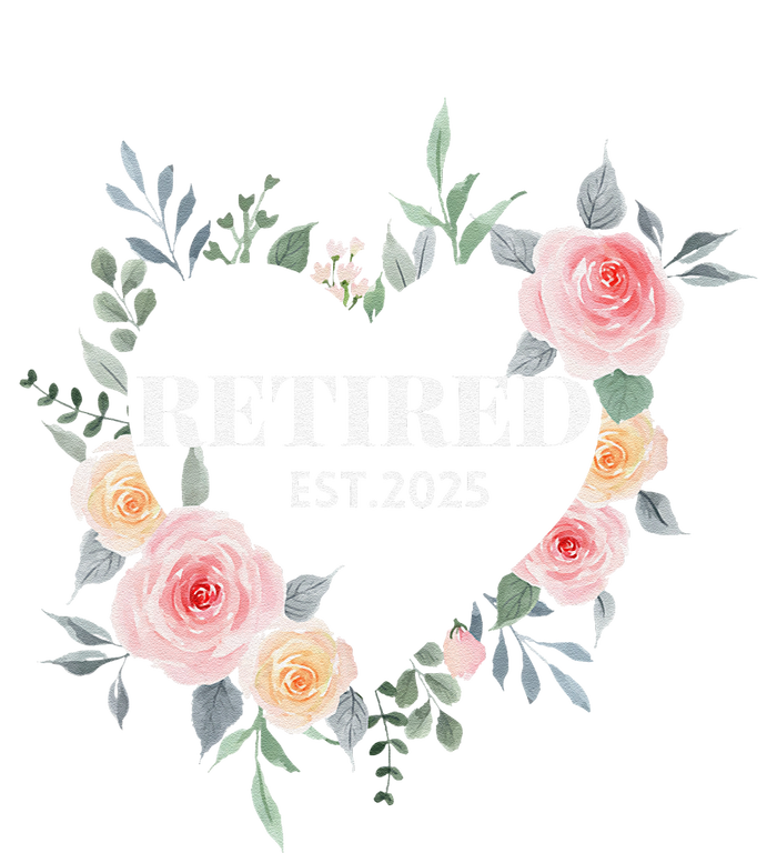 Women Retired 2025 Floral With Flowers For Grandma In Retirement T-Shirt