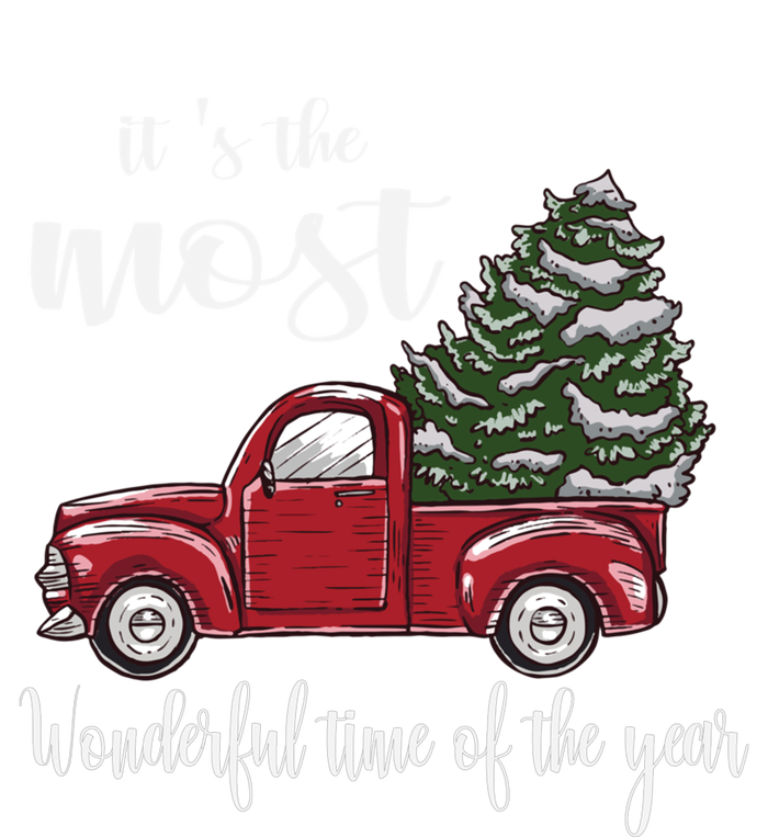 Its The Most Wonderful Time Of The Year Christmas Red Truck Gift V-Neck T-Shirt