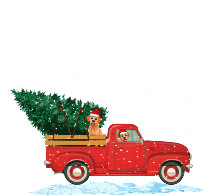 Labrador Retriever Vintage Red Pickup Truck Christmas Tree Funny Gift T-Shirt