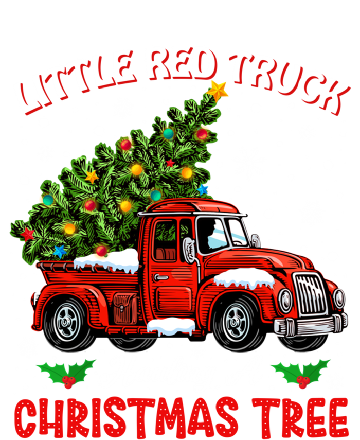 Little Red Truck Hauling A Christmas Tree Gift Tie-Dye Long Sleeve Shirt