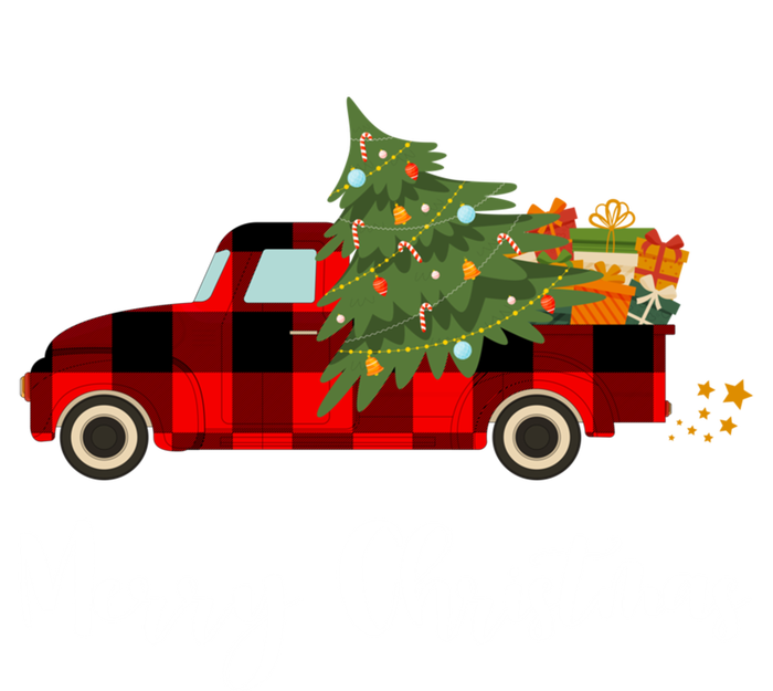 Merry Christmas Red Truck Christmas Tree Gift Tall Long Sleeve T-Shirt