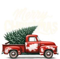 Merry Christmas Tree On Red Car Vintage Wagon Xmas Holiday Great Gift T-Shirt