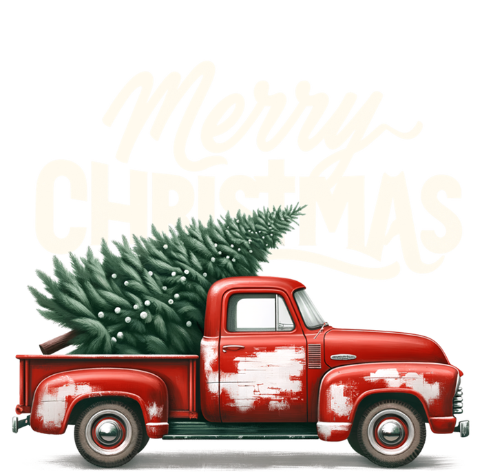 Merry Christmas Tree On Red Car Vintage Wagon Xmas Holiday Great Gift T-Shirt