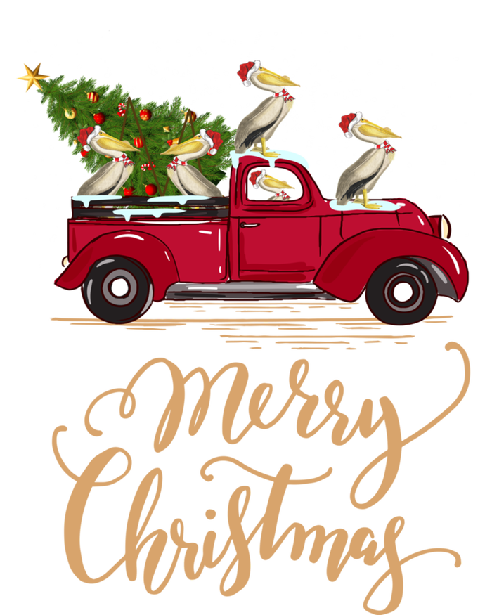 Pelicans Bird Driving Christmas Tree Truck Pelican Christmas Gift T-Shirt