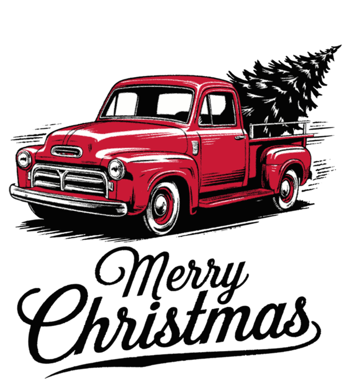 Red Pickup Truck Christmas Tree Vintage Christmas Gift T-Shirt