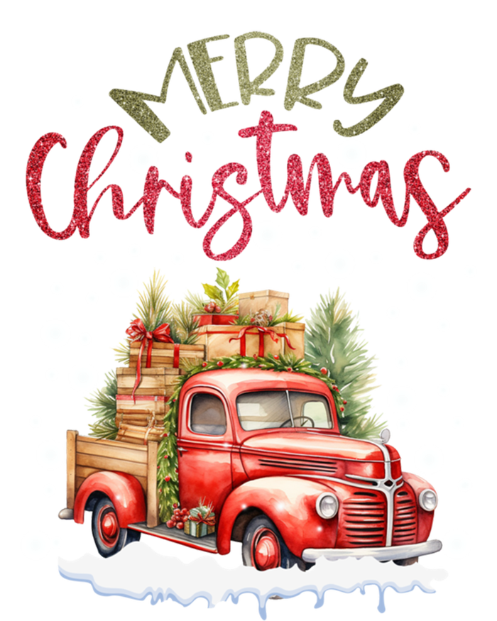 Red Truck Merry Christmas Tree Xmas Cute Vintage Red Truck Cute Gift Coaster