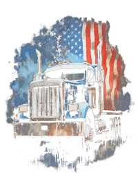 Truck Driver Patriotic American Flag Trucker Semi Driver Usa T-Shirt