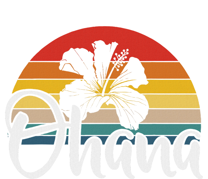 Ohana Hawaii Hibiscus Flower 70s Retro Family Holiday T-Shirt