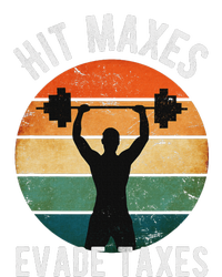 Hit Maxes Evade Taxes Funny Gym Fitness Retro Workout Canvas