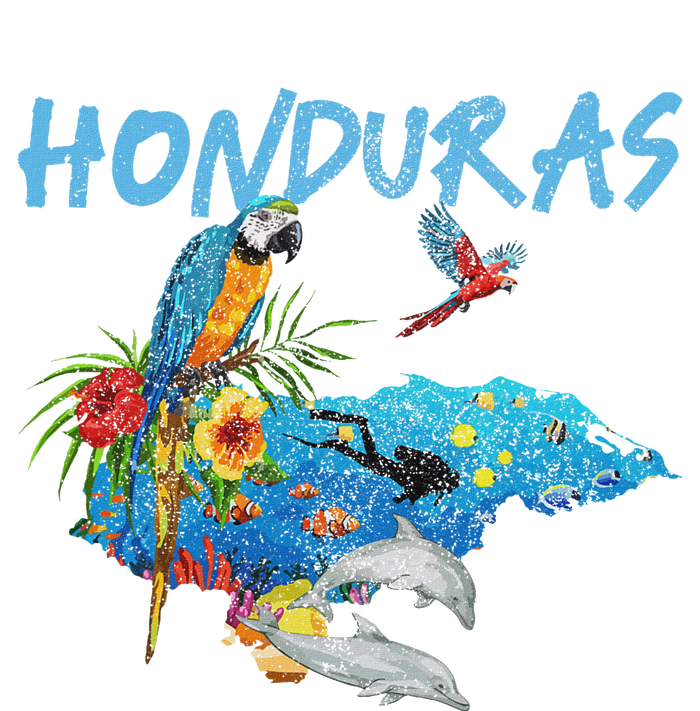 Honduras Map Nature Parrot Diving Souvenir Pride T-Shirt