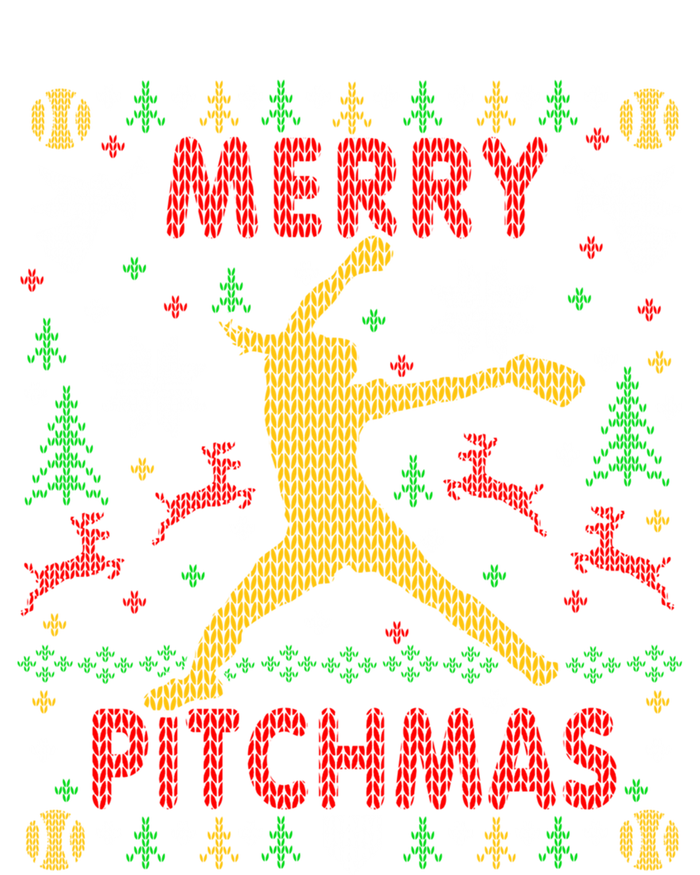 Merry Pitchmas Fastpitch Softball Pitcher Ugly Christmas Gift T-Shirt