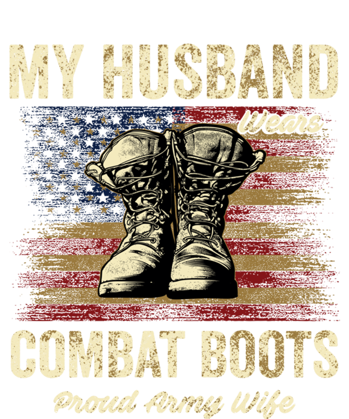 My Husband Wears Combat Boots Proud Army Wife Veteran Day Funny Gift Sustainable Beanie