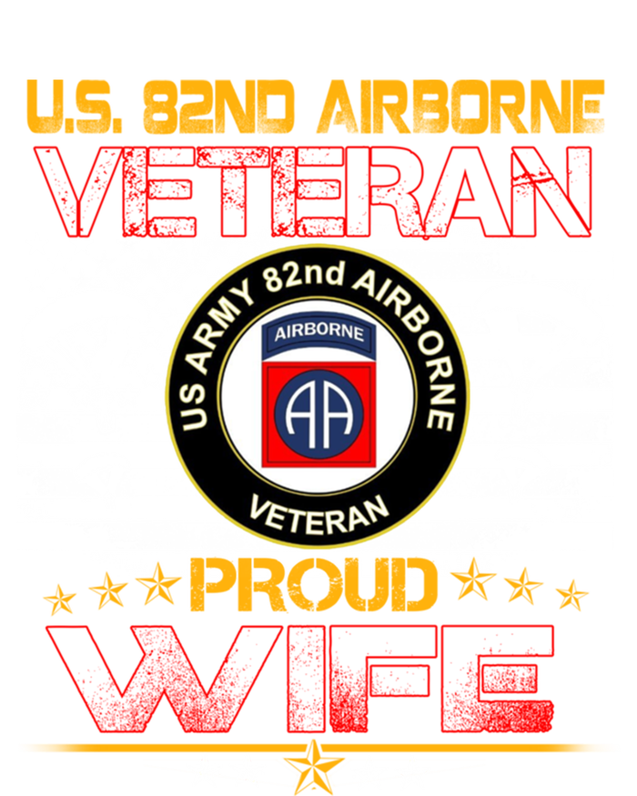 Us 82nd Airborne Veteran Proud Wife Us Flag Patriotic Gift T-Shirt