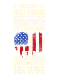 Us Veteran Wife Saying Proud Us Veteran Wife Friend Gift T-Shirt