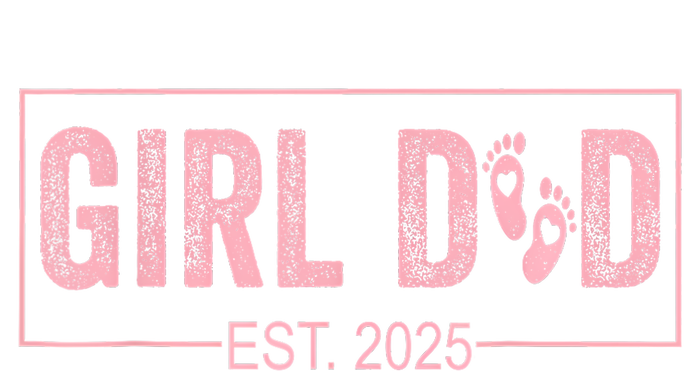 Dad Est 2025 Girl Logo Dad To Be 1st Time Dad Daddy 2025 T-Shirt