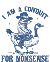 I Am A Conduit For Nonsense Funny Cowboy Raccoon Meme Full-Length Apron With Pockets