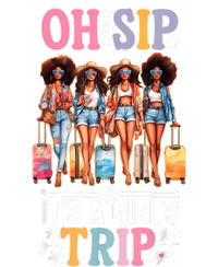 Oh Sip Its A Girl Trip Funny Party Black Women Queen Long Sleeve Pajama Set