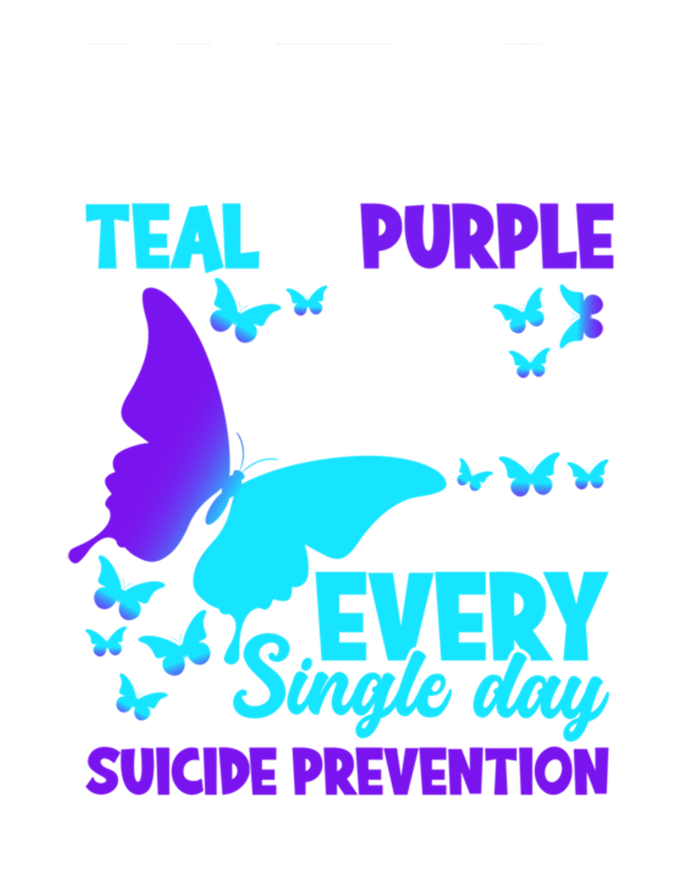 I Wear Teal And Purple For Someone I Miss Suicide Prevention Gift T-Shirt