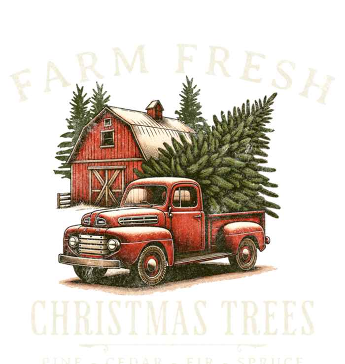 Farm Fresh Christmas Trees Rustic Farmhouse Vintage Truck Great Gift Tall Hoodie