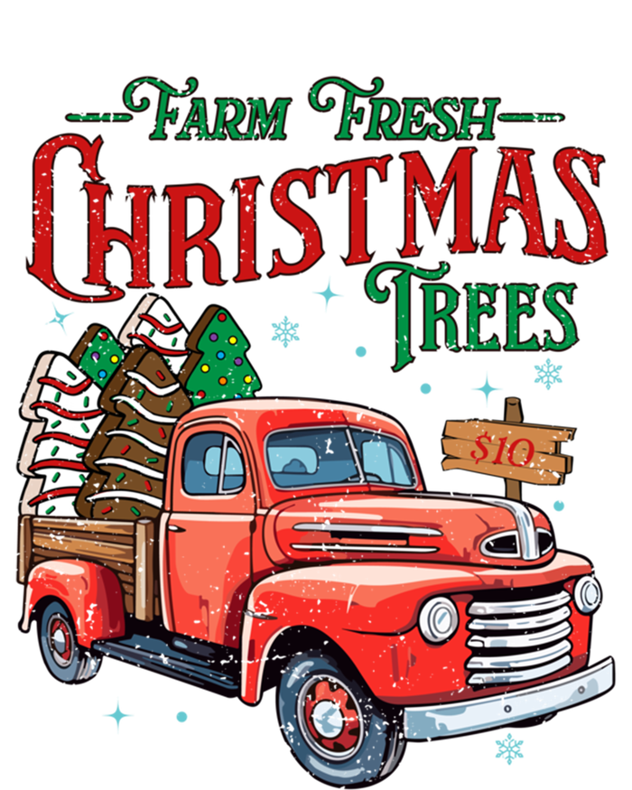 Farm Fresh Cut Christmas Trees Old Truck Vintage Distressed Gift Women's T-Shirt