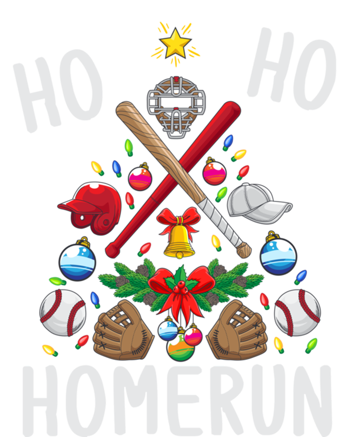 Ho Ho Home Run Baseball Christmas Tree Sports Meaningful Gift T-Shirt