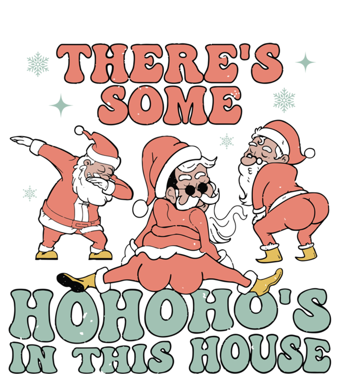 ThereS Some Ho Ho HoS In This House Funny Santa Christmas Cute Gift Full-Length Apron With Pockets