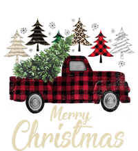 Xmas Trees Red Truck Buffalo Plaid Gift Kids Long Sleeve Shirt