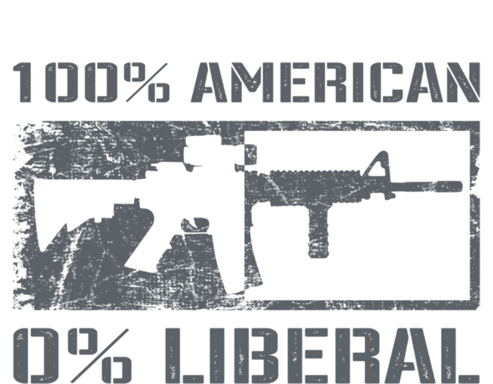 100% American 0% Liberal 2nd Adt Ar15 Rifle Funny Gun Gift Women's Tri-Blend 3/4-Sleeve Raglan Shirt