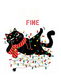 Black Cat ItS Fine IM Fine Everything Is Fine Christmas Gift T-Shirt