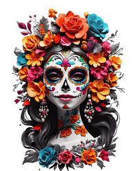 De Los Muertos La Catrina Day Of The Dead Sugar Skull Women Tall Long Sleeve T-Shirt