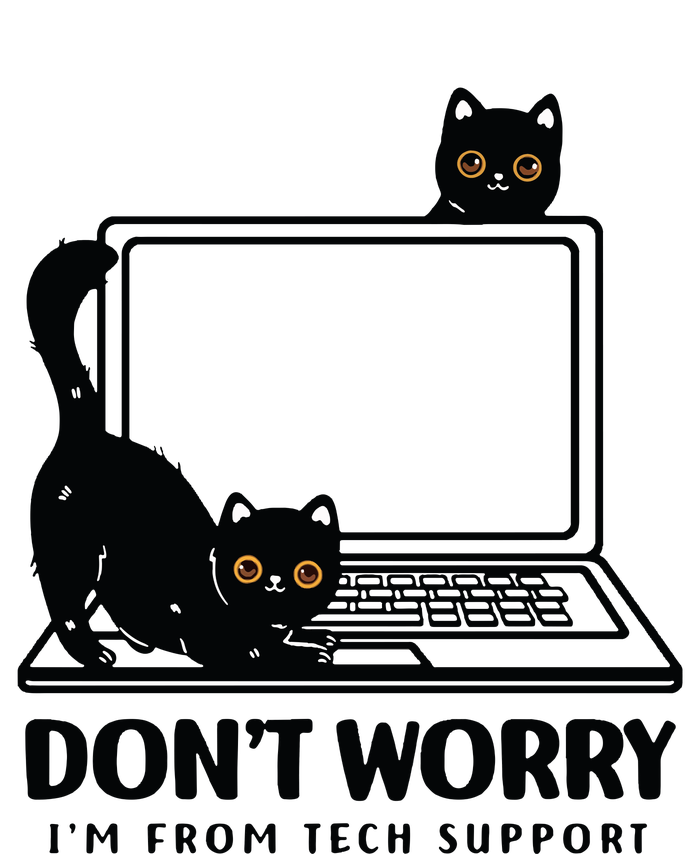 DonT Worry IM From Tech Support Cat Funny Cat Lover T-Shirt