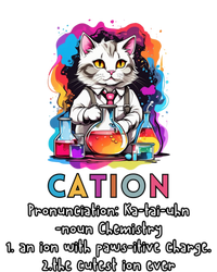 Cation Funny Chemistry Humor Science Teacher Cat Pun Gift Short Acrylic Beanie