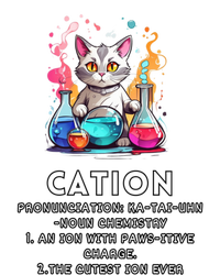 Cation Funny Chemistry Humor Science Teacher Cat Pun Meaningful Gift T-Shirt