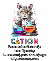 Cation Funny Chemistry Humor Science Teacher Cat Pun Gift T-Shirt