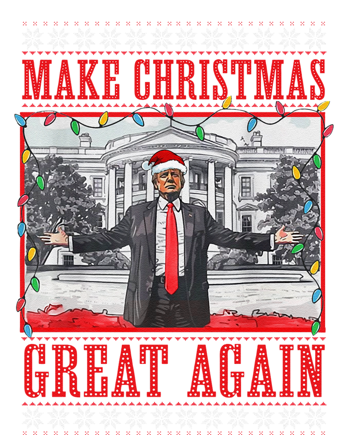 Funny Trump Make Christmas Great Again Ugly Sweater Xmas Cooling Performance Long Sleeve Crew