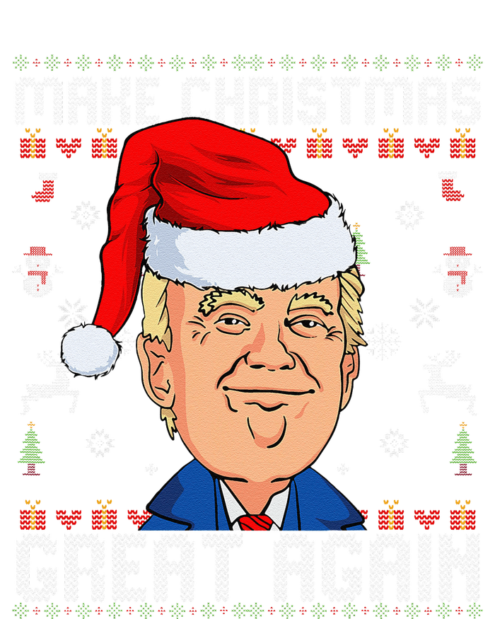 Funny Trump Make Christmas Great Again Ugly Christmas Tall Long Sleeve T-Shirt