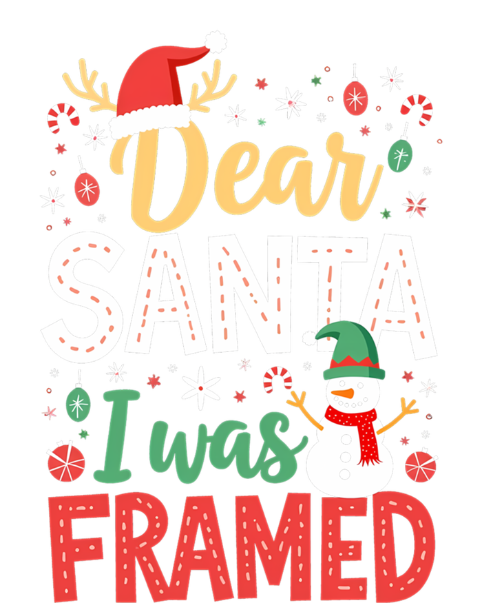 Dear Santa I Was Framed Christmas Cool Gift T-Shirt