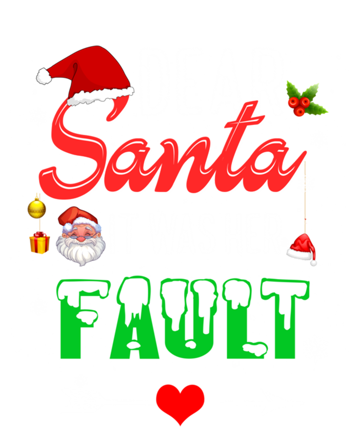 Funny Christmas Couples Gift Dear Santa It Was Her Fault Gift T-Shirt