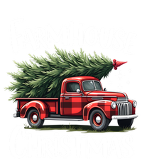 Vintage Red Farmhouse Christmas Truck With Tree Graphic Meaningful Gift Tall T-Shirt