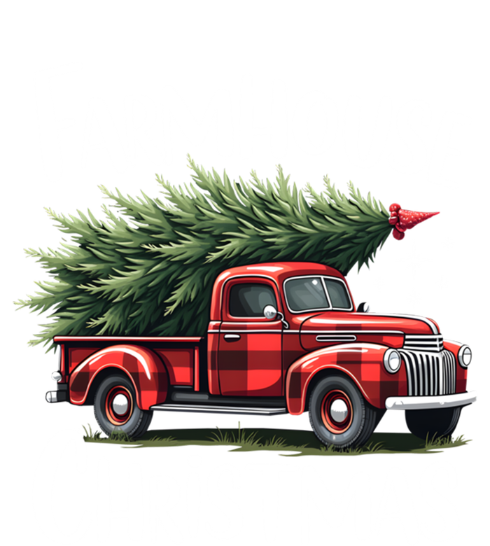 Vintage Red Farmhouse Christmas Truck With Tree Graphic Meaningful Gift Tall T-Shirt