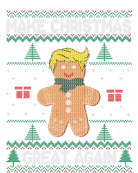 Gingerbread Make Christmas Great Again Trump Ugly Gift Women's Long Sleeve Flannel Pajama Set 